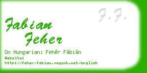 fabian feher business card
