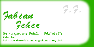 fabian feher business card